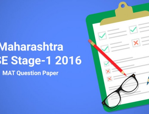 Maharashtra NTSE Stage-1 2016 MAT Question Paper