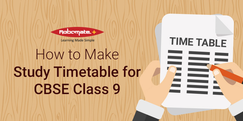 Study Timetable CBSE Class 9